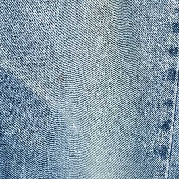 Levi's 505 Denim Jeans Men's 34x30 Blue With Fade Distressed Destroyed - Picture 3 of 15